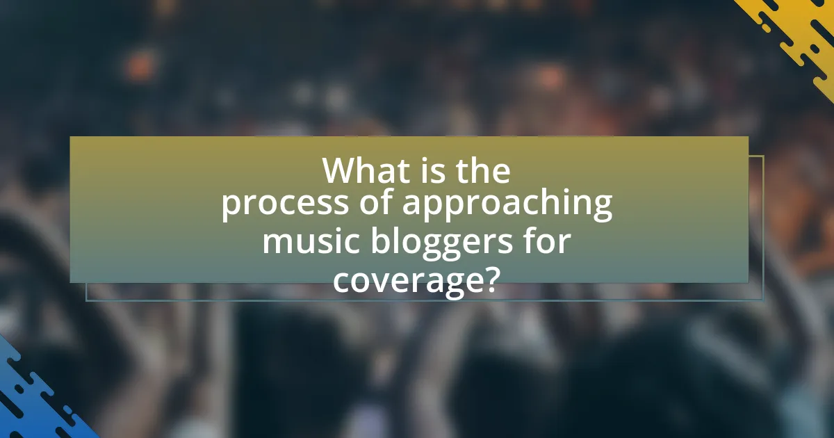 What is the process of approaching music bloggers for coverage?
